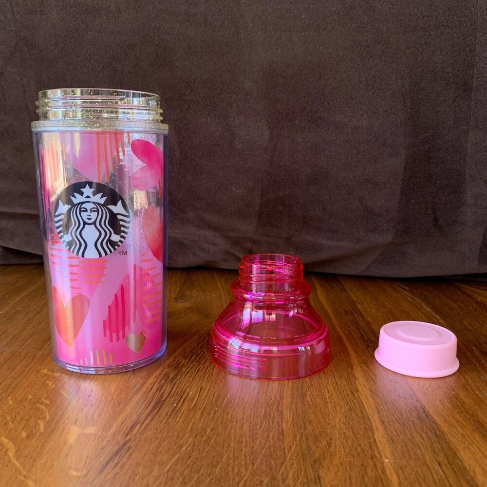 STARBUCKS Japan Valentines Day Tumbler 2019 NEW Limited Edition Pink Hearts Rare - Picture 2 of 10